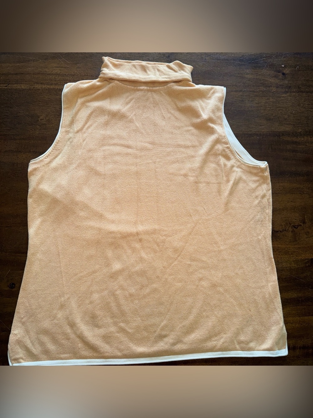 GAP Silk Stretch yellow gold sleeveless turtleneck sweater top XL Layering